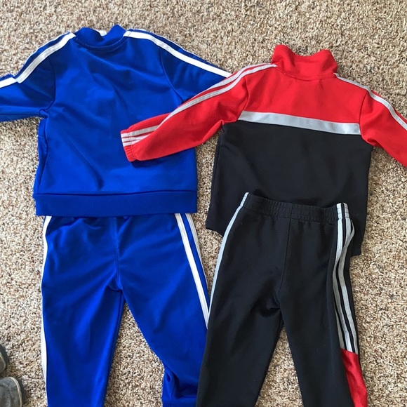 EUC 2T blue track suit and GUC 18 months red/ black track suit - Picture 3 of 3